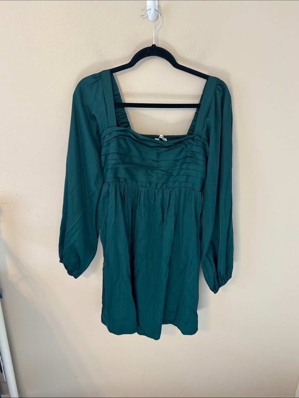 Abercrombie & Fitch Emerson Ruched Satin Mini Dress
